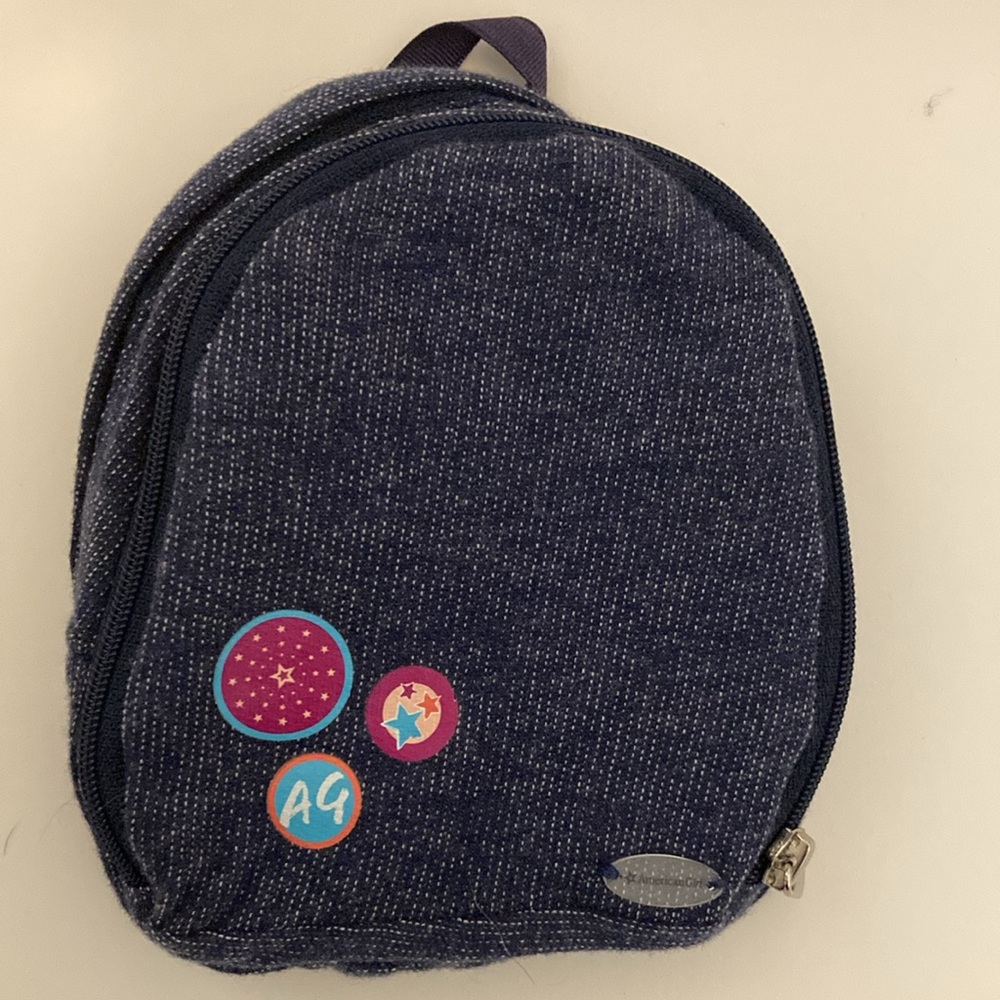 American Girl Doll Dark Blue Denim Sling Backpack